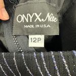 Onyx Nite 12P Black Metallic Stripe Cami Top Y2K Vintage Evening Party Glam USA Photo 1