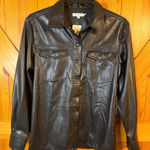 Good American  Better Than Leather Shirt Jacket Size 2 nwt (6322) Photo 0