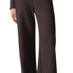 NWT OGL FuzzLuxe Double Waisted Straight Leg Pants Espresso Womens Size Medium Brown Photo 0