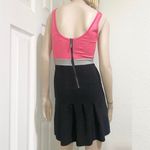 Bebe Pink/Gray/Black Colorblock Fit & Flare Bandage Dress Size S New (Old Stock) Photo 1