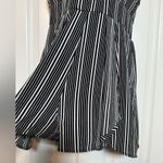 Purple Snow Black & White Striped Tank Top Romper w Layered Skirt Dress Size LG Photo 7