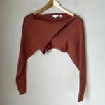 ALC Frank A.L.C greer bolero brown ribbed crop sweater Photo 2