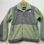 The North Face Denali Fleece Jacket Sage Green Gray Full Zip Logo Women's Small Photo 0