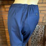 Nike  BLUE AND PINK PARTIAL ZIPPER LEG DRAWSTRING WAIST TRACK PANTS (M) Photo 10