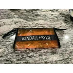 Kendall + Kylie Clear Cosmetic Bag Makeup Bag Orange + Black NWOT Photo 2