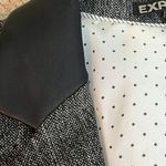 EXPRESS faux leather collar ruched sleeves front pockets blazer Photo 13