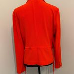 New York And Company New! Orange Belted Open Front Blazer Size L Photo 2