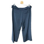 Vince Belted Cropped Trouser Pants Navy Blue Size 4 Photo 8