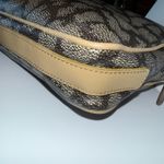 YSL vintage Yves Saint Laurent clutch bag in gray and beige giraffe print PVC canvas with leather trim. Photo 6