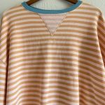 We The Free Free People Classic Striped Oversized Crewneck Latte Combo Sz Small NWOT Photo 4