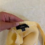 Lulus  Color Block Ribbed Cropped Tank Top Yellow XS Photo 3
