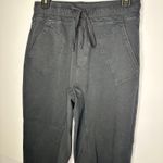 WILT Black Wide Straight Leg Crop Casual Drawstring Sweatpants XS Photo 1
