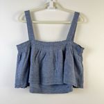 American Eagle  AE Chambray Swing Cami X-large XL NWT New Blue Embroidered Boho Photo 7