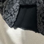 Marina Luna Womens Burnout Velvet Top L Black Gray Floral Italy Made Whimsigoth Size L Photo 5