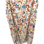 Old Navy  Womens 4X Sundress Smocked Dress Pockets Beige Blue Floral Boho Cottage Photo 4