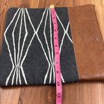 Maddie Kay Handbags Clutch Two Tone Mixed Material Abstract Purse Boho White Photo 4