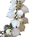 EXPRESS Statement Necklace White Clear Pale Yellow Bauble Beads with Gold Accents Photo 8