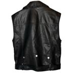 Free People  Emilia Faux Leather Moto Vest Photo 4