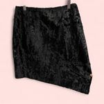 Groovy Philippe Adec Paris crushed velvet mini skirt fun furry luxury vintage Black Size M Photo 2