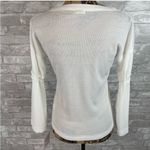 Baea Waffle Knit Vneck Top White Size XS Photo 2