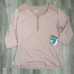 Kuhl NWT  Rose Pink Quarter Sleeve Blouse Cotton Size XL Photo 1