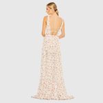 Mac Duggal   White Multicolor Floral Print Sleeveless Ruffled High-Low Gown Photo 4