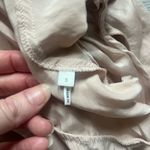 Sandro  Paris Beige Cream Tie Neck Sleeveless 100% Silk Blouse Size 3 L Career Photo 3