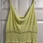 BCBGMAXAZRIA Women's Cowl Neck Flowy Maxi Dress in Lemon Zest Size L Photo 5