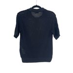 Closed Women's Black Short Sleeve Mesh Knit Collared Placket Polo Shirt Size‎ 24 Size 2 Photo 3