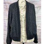 Rory Beca Forever 21 Open Front Lace Cardigan Women L Lined Black Long Sleeve Size L Photo 1