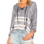 Rails Anthropologie  Lily Yarn Dyed Lace Up Embroidered V-neck Plaid Tunic Top XS Photo 0