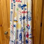 Peach brand Graffic Style wide leg pants women’s Medium NWT White Photo 0