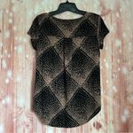 Alfani Black Short Sleeve Tan Printed Dressy T Shirt Size XS Photo 6