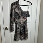 Ramy Brook Ramy‎ Brook leapard one shoulder long sleeve mob wife animal print dress small Photo 2