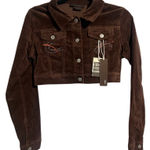 Clash Brown Cropped corduroy Jacket Photo 0