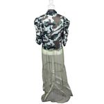 Camouflage Maxi Dress, 2XL, sheer skirt, casual, party, costume, fall, buttons Green Size 2X Photo 7