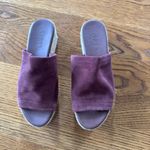 Vince Solana Suede Burgundy Slide-On Platform Espadrille Sandals | Size 6 Photo 1