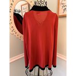 Misook EXCLUSIVELY  Woman 1X Blazer Jacket Collared Button Front Black Orange Photo 1