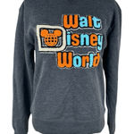 Disney Walt World Retro Gray Raised Graphic Sweatshirt Women’s Small Epcot Photo 0