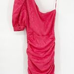 NWT Ronny Kobo Nadia One Shoulder Puff Sleeve Mini Dress S Pink Photo 3
