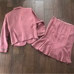 Bloomingdale's Mauve Tweed 2 Piece Skirt Set with Rhinestones sz 10P/8P Pink Photo 8