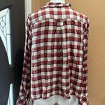 Current/Elliott Current Elliot orange and beige plaid button up shirt Photo 4