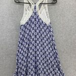 Paper Crane Women's Pull On Dress Sleeveless Coverup One Size Blue Lace Trim Photo 1