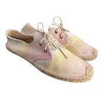 Soludos  Espadrille Lace Up‎ Ombre Pastel Canvas Shoes Women 40 US 9.5 Beach BOHO Photo 1