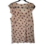 CAbi Playfall Me Gingko Leaves Sheer Cap Sleeve Top Cream Floral Size XL Photo 1