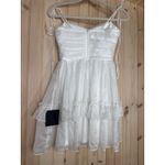 Lulus NWT  Angelic Approach White Chiffon Ruffled Tie-Strap Mini Dress Party XS Photo 3