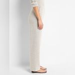 Nic+Zoe  Cream Subtle Swirl Knit Lenox Wide Leg Pants Size Small‎ Photo 3