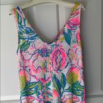 Lilly Pulitzer Pink and Yellow Sleeveless Tank Top with Crew Neck Photo 7