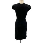 Zac Posen Zac Posen Black Cap Sleeve V-Neck Sheath Wiggle Structured Day Dress Size 2 Photo 9