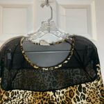 Carol Rose  Black/Brown Cheetah Print 3/4 Sleeve Blouse XL Photo 2